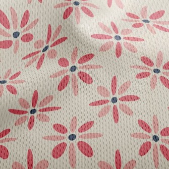 Radial Flowers Athletic Mesh Flat Back