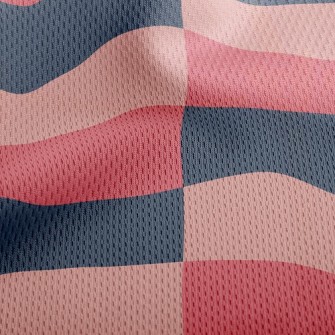 Stacked Rectangles Athletic Mesh Flat Back