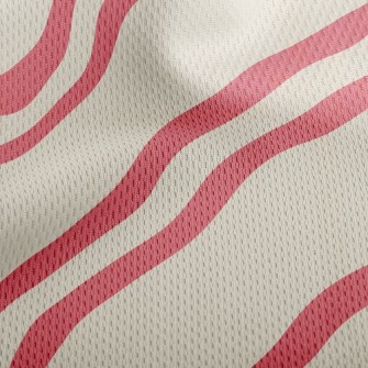 Classic Diagonal Stripes Athletic Mesh Flat Back