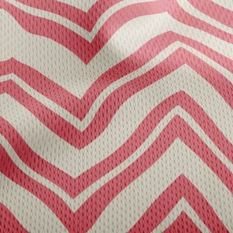 Classic Wave Pattern Athletic Mesh Flat Back
