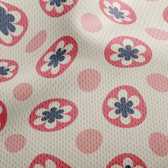 Flowers And Dots Athletic Mesh Flat Back