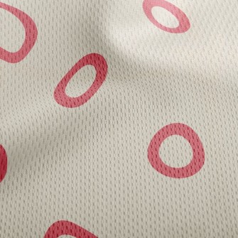 Simple Small Circle Athletic Mesh Flat Back