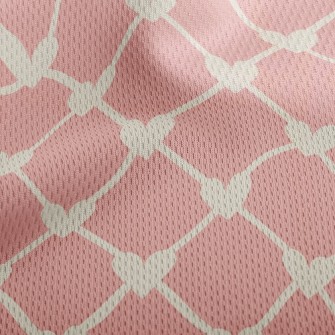 Heart Combination Lattice Athletic Mesh Flat Back