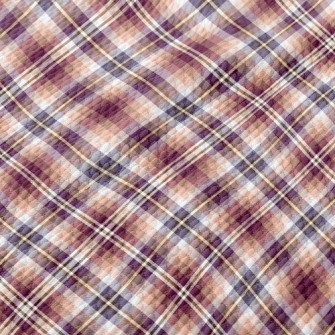 Multi-Level Plaid Birdseye Piqué
