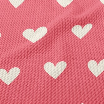 Neatly Arranged Hearts Birdseye Piqué
