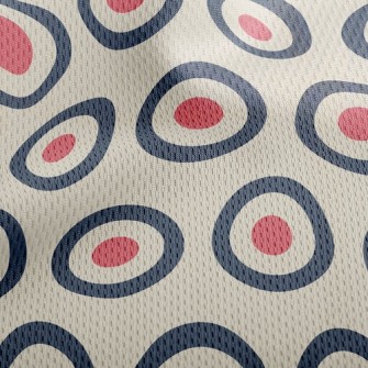 Circle Of Red Hearts Athletic Mesh Flat Back