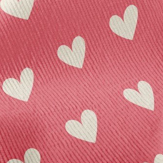 Neatly Arranged Hearts Standard Corduroy