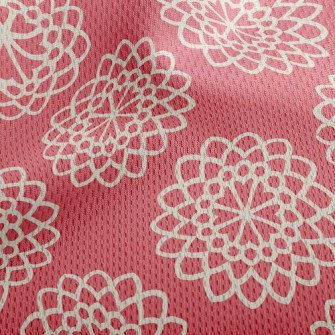 Beautiful Coil Flowers Athletic Mesh Flat Back
