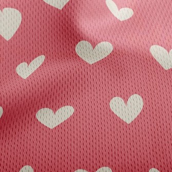 Neatly Arranged Hearts Athletic Mesh Flat Back