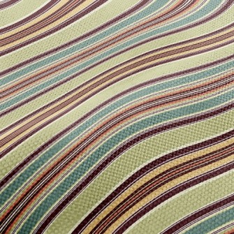 Contrasting Diagonal Stripes Performance Linen