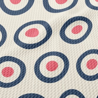 Circle Of Red Hearts Birdseye Piqué