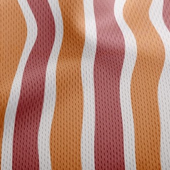 Personality Straight Stripes Athletic Mesh Flat Back