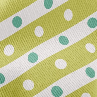 Polka Dot Horizontal Stripes Standard Corduroy