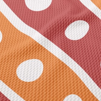 Polka Dot Diagonal Stripes Birdseye Piqué