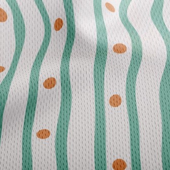 Straight Stripes Dots Athletic Mesh Flat Back