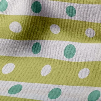 Polka Dot Horizontal Stripes Terry