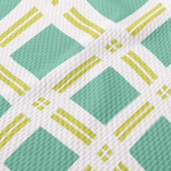 Line Cross Grid Birdseye Piqué