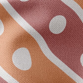 Polka Dot Diagonal Stripes Waterproof Canvas