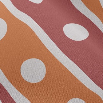 Polka Dot Diagonal Stripes Chiffon