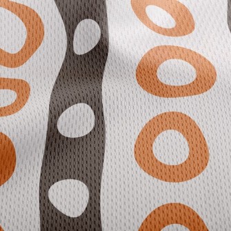 Polka Dot Stripes Athletic Mesh Flat Back