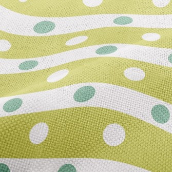 Polka Dot Horizontal Stripes Performance Linen