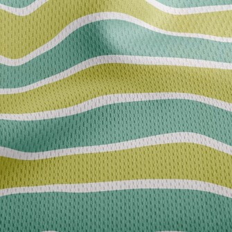 Personalized Horizontal Stripe Athletic Mesh Flat Back