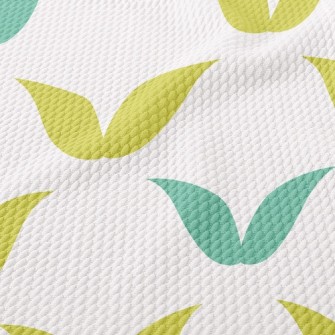 Small Leaves Birdseye Piqué