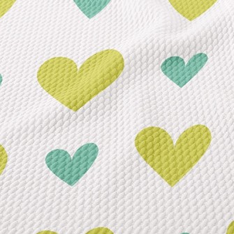Big And Small Hearts Birdseye Piqué