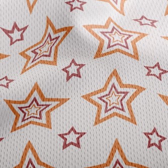 Stacked Stars Athletic Mesh Flat Back
