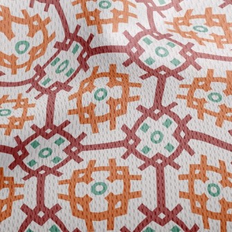 Three-Color Mesh Cross Athletic Mesh Flat Back