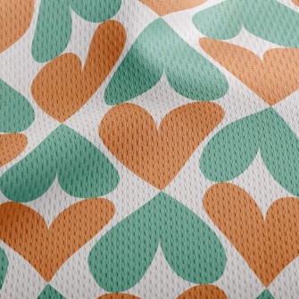 Upside Down Double Love Athletic Mesh Flat Back