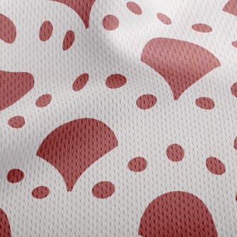 Scalloped Dots Athletic Mesh Flat Back