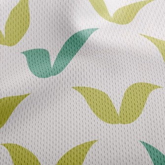 Small Leaves Athletic Mesh Flat Back