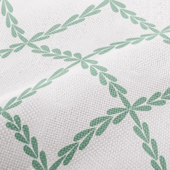 Grid Of Leaves Performance Linen