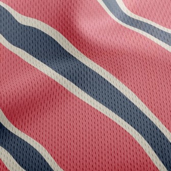 Typical Thick Diagonal Stripes Athletic Mesh Flat Back