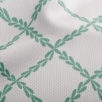 Grid Of Leaves Athletic Mesh Flat Back