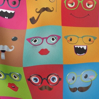 Funny Glasses Face Stretch Ponte
