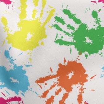 Colorful Handprints Stretch Ponte