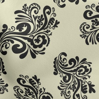 Damask Flowers Stretch Ponte