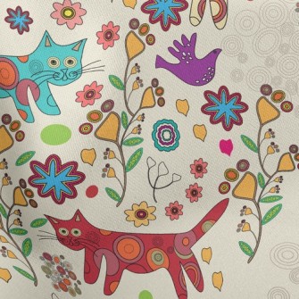 Doodle Cat Stretch Ponte