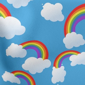Rainbow White Cloud Stretch Ponte