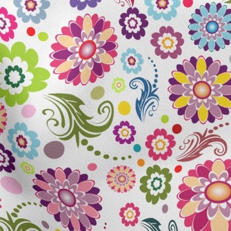 Bright Flowers Stretch Ponte