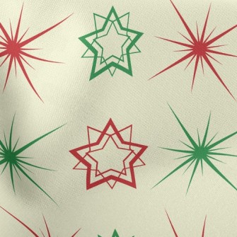 Red And Green Shining Stars Stretch Ponte