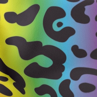 Rainbow Gradient Leopard Print Stretch Ponte