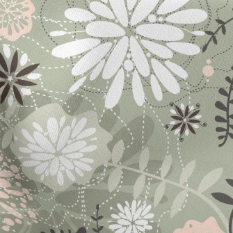 Classical Country Flowers Stretch Ponte