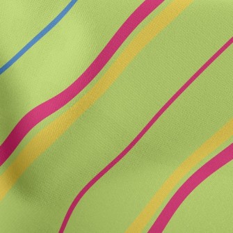 Green Diagonal Stripes Stretch Ponte