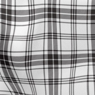 Black And White Plaid Pattern Stretch Ponte