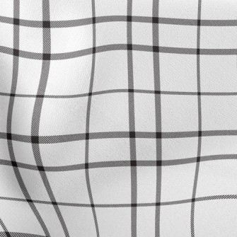Black And White Plaid Pattern Stretch Ponte