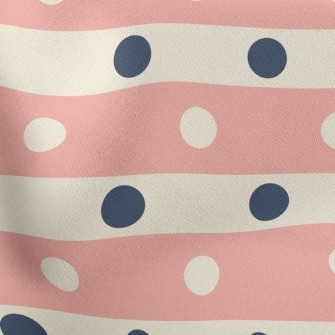 Polka Dot Horizontal Stripes Stretch Ponte