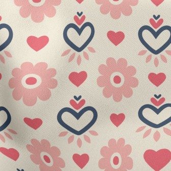 Love Pink Flower Stretch Ponte